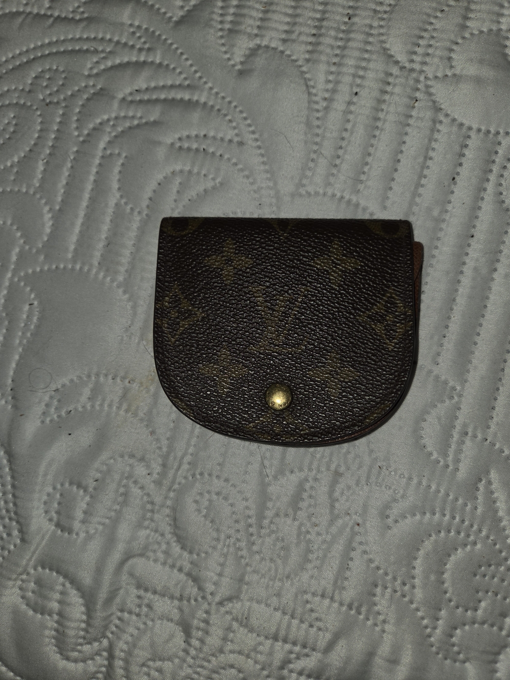 Louis Vuitton Monogram Small Snap Coin Pouch in Brown